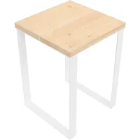 KUNSTLOFT KunstLoft® Hocker Anneli, handgefertigter Sitzhocker aus Wildeiche und