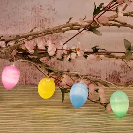 IDENA LED Lichterkette Ostern Flower 1 m Warmweiß