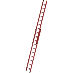 MUNK Vollkunststoff Sprossen-Schiebeleiter 2x10 Sprossen