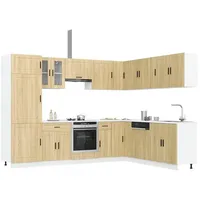 VidaXL 14-tlg. Küchenschrank-Set Porto Sonoma-Eiche Holzwerkstoff
