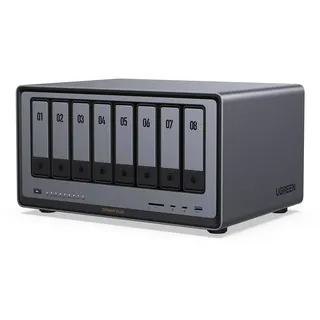 UGREEN NASync DXP8800 Plus 8-Bay Desktop NAS, Intel i5 1235u 10-Core CPU, 8GB DDR5 RAM, 128G SSD, 2 * 10GbE, 2*M.2 NVMe Steckplätze, 8K HDMI, 2*TBT4, Network Attached Storage (Diskless)