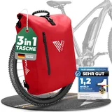 MIVELO Fahrradtasche Rucksack wasserdicht 20L) "PRIMUS" - Schwarz