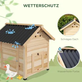 PawHut Entenstall aus Holz 78 x 90 x 92 cm Natur