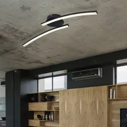Deckenlampe LED Leuchte Kristall Spots beweglich Metall-Schwarz CCT Schalter