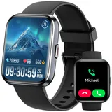 Gydom Smartwatch Herren, Smartwatch Damen mit Telefonfunktion & Alexa, 1,8" Fitnessuhr mit 100 Sportmodi & IP68, Herzfrequenz SpO2 Schlafmonitor, Armbanduhr Schrittzähler Uhr für Android iOS