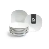 Home4You Suppenteller Tiefteller Salatteller Ø Porzellan - 12er Set