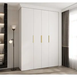 abiks möbel Drehtürenschrank COMO 170 x 245,5 x 40 cm Weiß/Gold