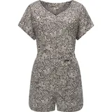 Ragwear Jumpsuit Salwin Kurzer Overall mit Taillen-Bindeband braun L (40)