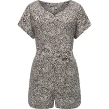 Ragwear Jumpsuit Salwin Kurzer Overall mit Taillen-Bindeband braun L (40)