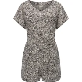 Ragwear Jumpsuit Salwin Kurzer Overall mit Taillen-Bindeband braun L (40)