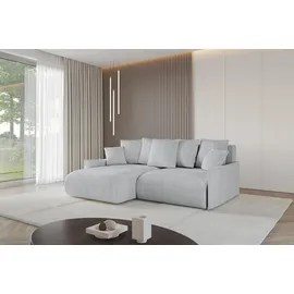 altdecor Ecksofa Cord 2-Sitzer Grau