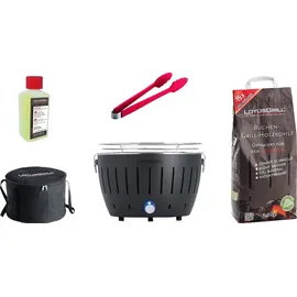 Lotusgrill S Small Kompakt Starter-Set grau