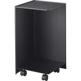 Yamazaki 5281 Tower Toilet Paper Holder with Caster, Black, Steel, 23.5 x 23.5 x 43 cm