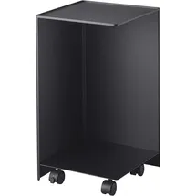 Yamazaki 5281 Tower Toilet Paper Holder with Caster, Black, Steel, 23.5 x 23.5 x 43 cm