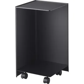 Yamazaki 5281 Tower Toilet Paper Holder with Caster, Black, Steel, 23.5 x 23.5 x 43 cm
