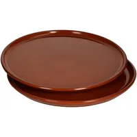 Mambocat Pizzateller 32 cm braun 2er Set