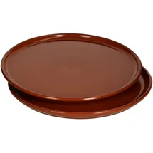 Mambocat Pizzateller 32 cm braun 2er Set