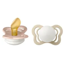 BIBS® Schnuller Couture Blush und Vanilla Glow Latex 0-6 Monate, 2 Stk.