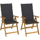 vidaXL Klappbare Gartenstühle 69 x 69 x 111 cm braun 3 St.