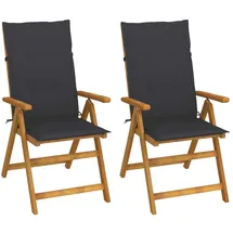 vidaXL Klappbare Gartenstühle 69 x 69 x 111 cm braun 3 St.