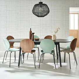 sweeek Ausziehtisch 160-210 x 75 x 90 cm schwarz