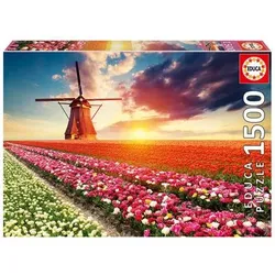 EDUCA 9218465 Tulpen Landschaft 1500 Teile Puzzle