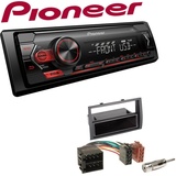 Pioneer 1-DIN Autoradio USB AUX Android Set für Fiat Ducato 2006-2011 schwarz