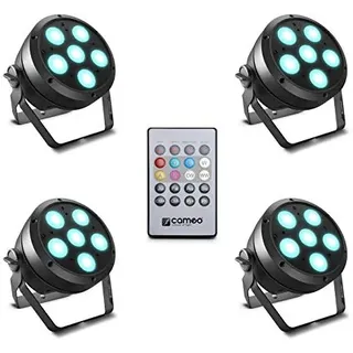 Cameo ROOT PAR 6 SET 1 - Set bestehend aus 4 x CLROOTPAR6 inkl. IR-Fernbedienung (CLPFLAT1REMOTE)