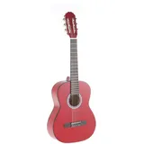 Gewa Konzertgitarre, Gitarre Basic, Korpus Linde, Griffbrett Pakkaholz, verchromte Mechaniken, 1/2 rot