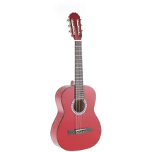 Gewa Konzertgitarre, Gitarre Basic, Korpus Linde, Griffbrett Pakkaholz, verchromte Mechaniken, 1/2 rot