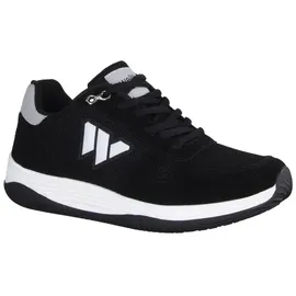 wellbe Sydney Black/White (schwarz) - sportlicher Schnürschuh - Damenschuhe Top Trends, Schwarz, leder/textil (leicht wasserabweisend) für Damen, schwarz, Größe 39 EU