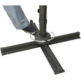 vidaXL Ampelschirm mit Lüftung 300 x 300 cm azurblau