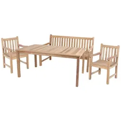 GARDEN PLEASURE Tischgruppe »SOLO«, 4-tlg., Braun, Holz