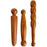 JECOMPRIS 12 Stk Fußmassagegerät Fuß Massagestab aus Holz Akupressur-Massage werkzeug Massagestäbchen aus Holz Holzstäbchen für die Fußmassage Duftendes Holz Stock Rote Birne