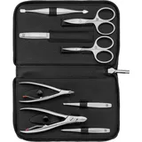 Zwilling Reißverschluss-Etui, Rindleder, black, 8-tlg. Hand- & Nagelpflegesets