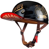 Motorrad Halbschalen Halbhelm Halbschalenhelm Baseballmütze-Helm Baseball Cap Motorradhelm Mit ECE-Zulassung Cruiser Chopper Scooter Helm Für Bike Cruiser Chopper Moped Scooter F,L