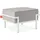 konsimo® Gartenlounge-Hocker 69 x 44 x 54 cm Weiß/Hellgrau