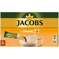 Jacobs Kaffeespezialitäten 3 in 1 Caramel, 10 Sticks mit Instant Kaffee für 10 Getränke | 10 × 16.9g | 10 Stück (1er Pack)
