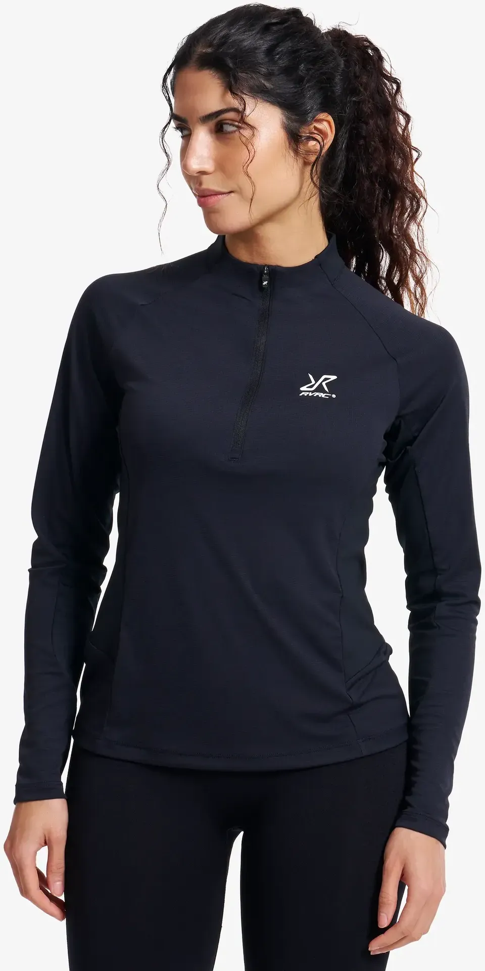 Force Light Half-zip Top Damen Black, Größe:S - Damen > Oberteile > Longsleeves - Schwarz