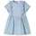 vidaXL Druckkleid Kinderkleid mit Rüschen Hellblau 116 blau