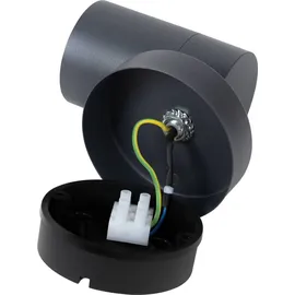 PRIOS Außenwandlampe Tulimar, 1-flg., anthrazit, Metall - Schwarz