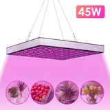 Vigevee LED Pflanzenlampe Garten- & Gewächshaus-Zubehör 45W Pflanzenleuchte 225 LEDs Red Blau Vollspektrum für Gewächshaus, Garten, Blumen & In... - Weiß