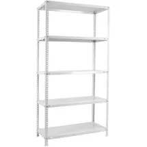 Simon Rack SimonRack Schwerlastregal, Lagerregal, 200x100x40 Metallregal 2000x1000x400 mm, 5 Fachböden, Weiss - Comfort
