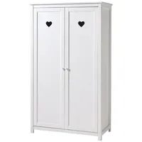 58 aufm Kessel Kleiderschrank Kamila 110 x 57 x 191 cm Kiefer lackiert weiß