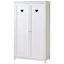 58 aufm Kessel Kleiderschrank Kamila 110 x 57 x 191 cm Kiefer lackiert weiß