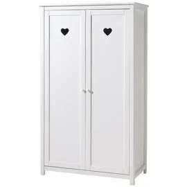 58 aufm Kessel Kleiderschrank Kamila 110 x 57 x 191 cm Kiefer lackiert weiß