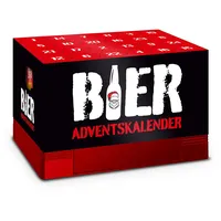itenga Adventskalender Aufsatz für Bierkasten Männer Adventskalender zum Selber Befüllen Bieradventskalender rot schwarz