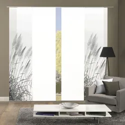 Schiebegardine HOME WOHNIDEEN "PAMPAS", grau, B:60cm H:245cm, Polyester, Gardinen, DIGITALDRUCK