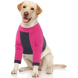 Lelepet Hundebody Nach Op, Hund Ellenbogenschutz für Vornebeine, Body für Hunde Nach Op, Wundschutzanzug Anti-Wundlecken, Weich Leckschutz Hunde für Rüde Hündin, Rosenrot XL
