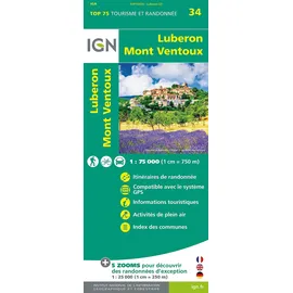 IGN Frankreich Lubéron Mont-Ventoux 1:75 000